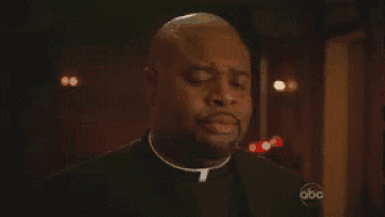 a man in a priest 's collar is being interviewed by abc