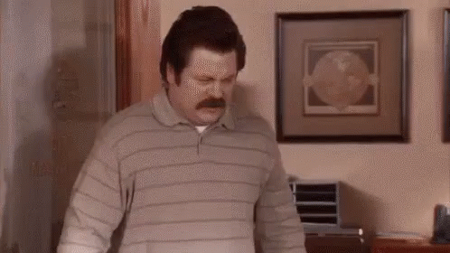 Ron Swanson Food Poisoning GIF - Parks And Rec Toilet Cracked GIFs
