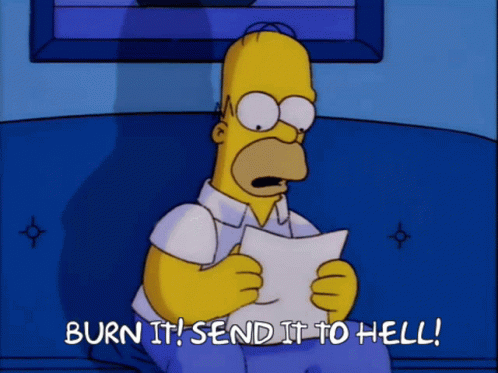 Homer Simpson Burn It Send It To Hell GIF