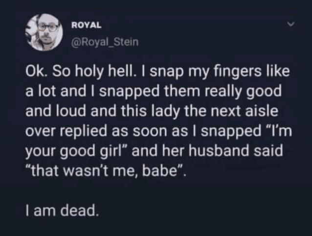 a tweet from royal @royal_stein says that he is dead