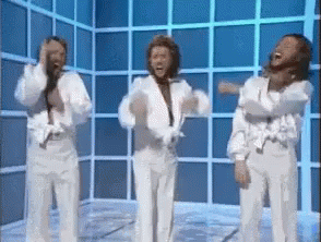 When Your Group'S Favorite Song Comes On GIF - Friends Squad Beegees GIFs