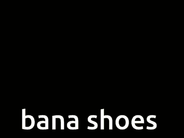 a sunset with the words bana shoes written below it