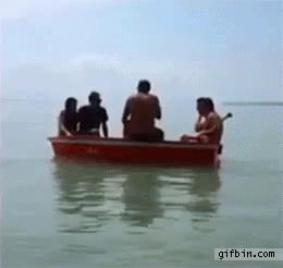 Boat Flip Over Fail GIF - Boat Fail Back Flip Man Overboard GIFs