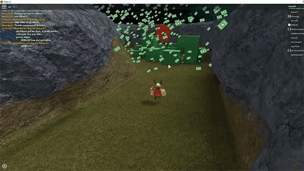 a screenshot of a video game with a lot of money coming out of the sky