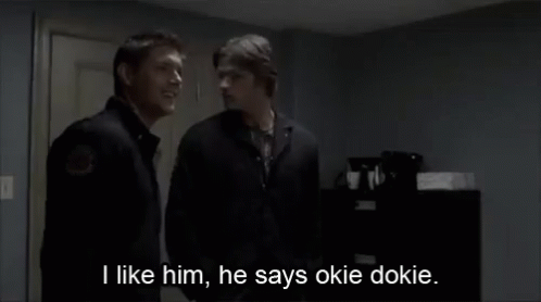 Okey Dokey Sam And Dean GIF - Okey Dokey Sam And Dean Supernatural GIFs