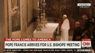 pope francis arrives for u.s. bishops meeting on cnn
