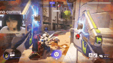 a screenshot of a video game with the words " no comms " on the bottom