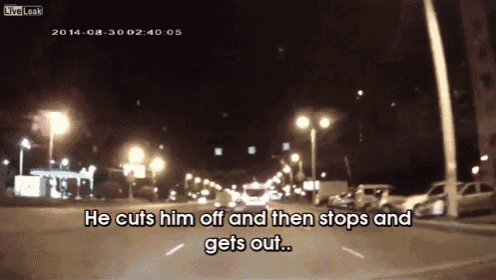 Road Rage Trust Me, This Is Not The Outcome You Were Expecting GIF - Road Rage Cuts Him Off Stops GIFs