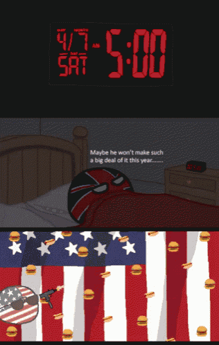 a digital clock displays the time of 5:00 on a saturday