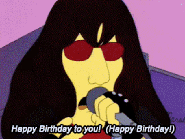 Happy Birthday Simpsons GIF - Happy Birthday Simpsons Rock N Roll GIFs