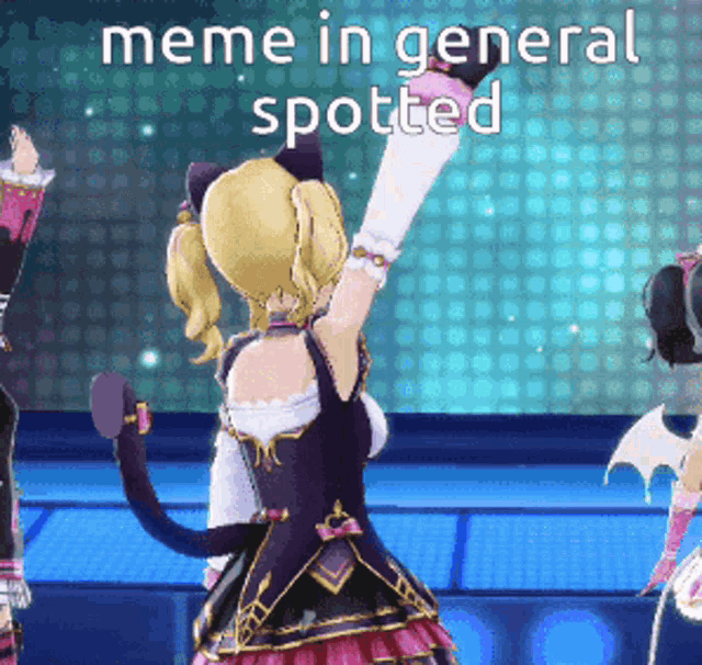 a meme in general spotted is displayed on a video game screen