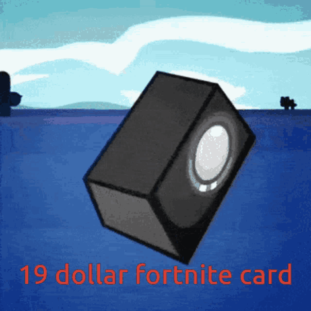 a 19 dollar fortnite card is being advertised on a blue background