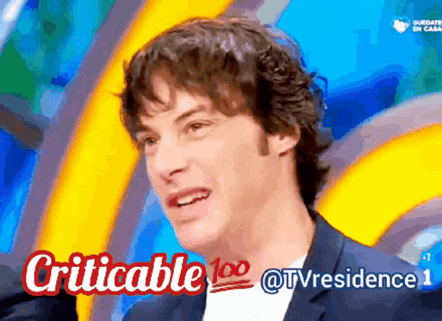 a picture of a man with the caption " criticable 100 @tvresidence 1 "