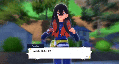 a video game character is talking about mochi mochi !!!