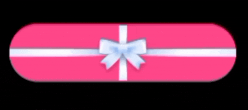 a pink box with a white ribbon and bow