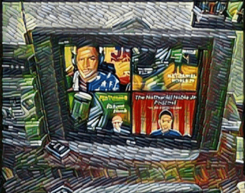 a painting of the national noble jr. festival is displayed