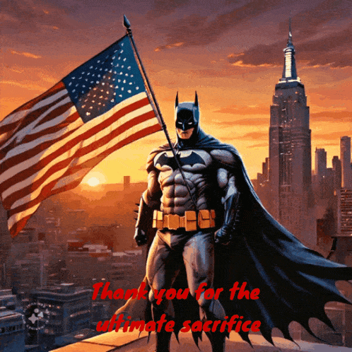 Batman Memorial Day GIF - Batman Memorial Day Flag GIFs
