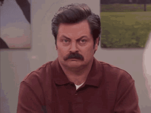 Ron Swanson Parks And Rec GIF - Ron Swanson Parks And Rec Annoyed GIFs