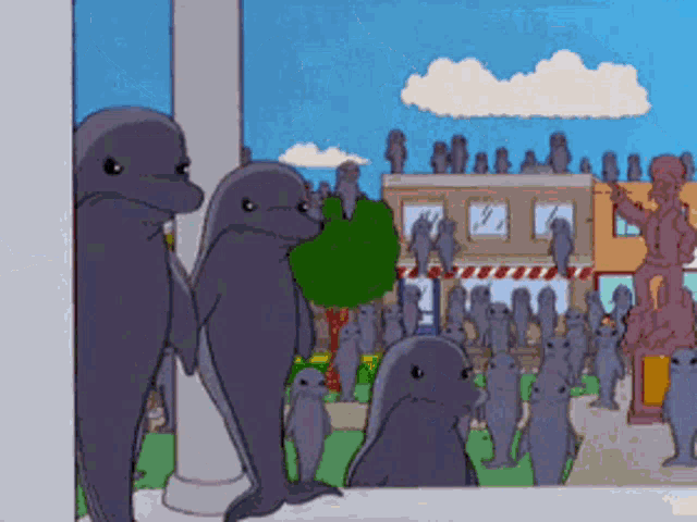 Simpsons Dolphins Attacking Haha GIF - Simpsons Dolphins Attacking Haha GIFs