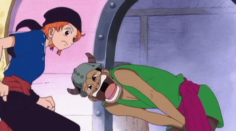 a cartoon of a girl and a man with horns on their heads