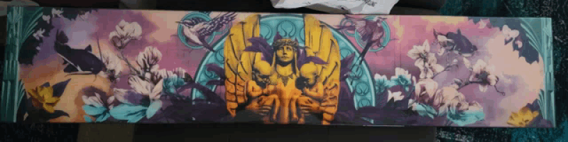 a painting of a woman with a crown on her head