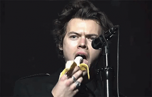 Harry Styles Banana GIF - Harry Styles Banana Eating GIFs