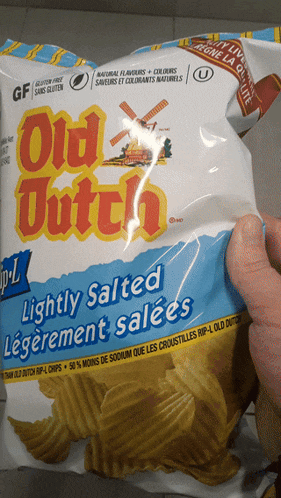 Old Dutch Rip L Lighty Salted Chips GIF