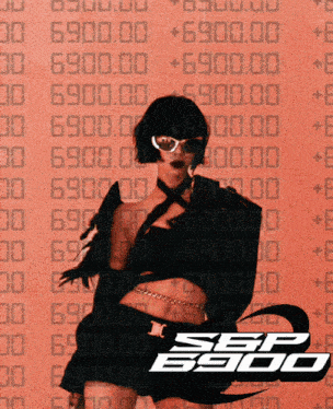 a poster for sep bado shows a woman in a black dress
