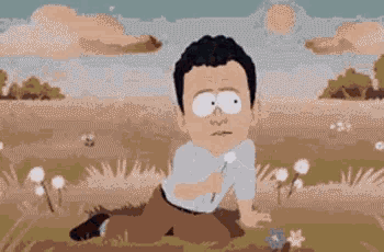 a cartoon of a man kneeling in a field with the words i 'm sorry on the bottom