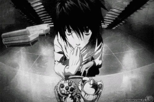 a black and white drawing of a boy holding a teapot