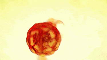 a drawing of a fireball with a swirl on it