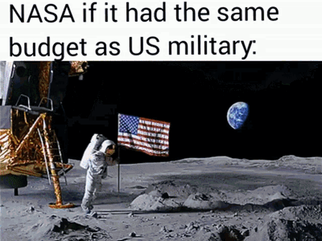 a nasa if it had the same budget as us military ad