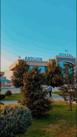 a large building with the word andijon on the top