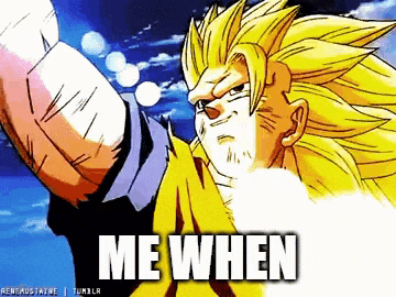 a picture of a cartoon character with the words me when above him