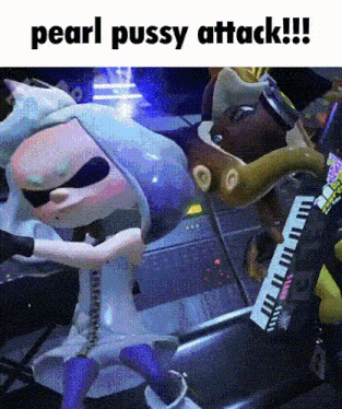 a picture of a cartoon character with the words " pearl pussy attack " on the bottom