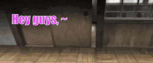 a wooden floor with the words hey guys on it