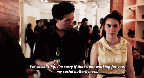 I'M Socialzing. GIF - Social Butterfly Social Socializing GIFs