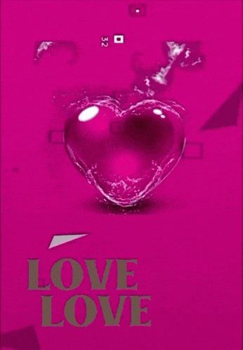 a pink background with a heart and the word love on it