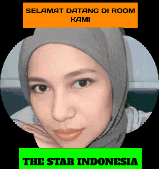 a picture of a woman wearing a hijab with selamat datang di room kami written above her