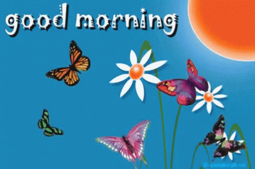Good Morning Butterflies GIF - Good Morning Butterflies Flower GIFs