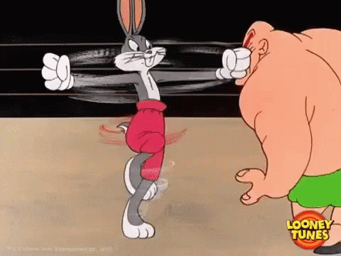 Fight Slide GIF - Fight Slide Buggs Bunny GIFs