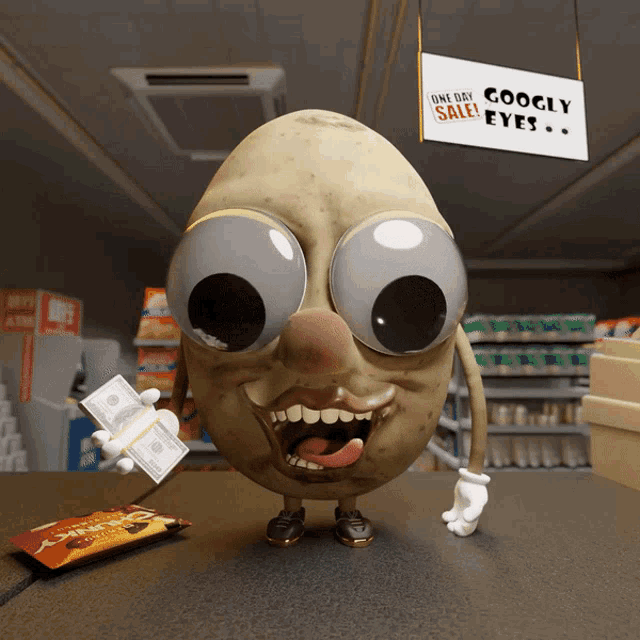 Baked Potato Fast Googly GIF - Baked Potato Fast Googly GIFs