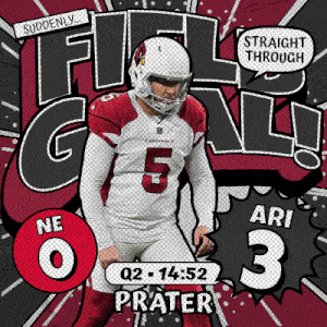 an advertisement for the cardinals football team shows ari prater