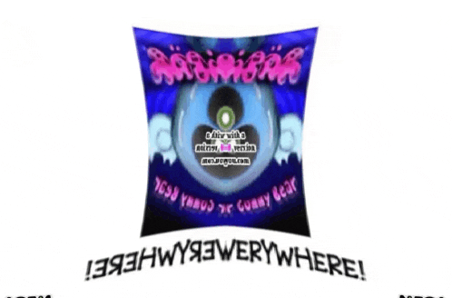a blue and pink logo that says " everywhere " on it