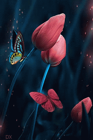 Butterfly Flower GIF - Butterfly Flower Sparkle GIFs