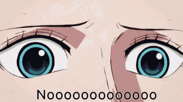 a close up of a woman 's mouth with the word nooo on the bottom right