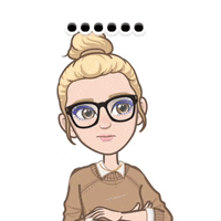 a cartoon girl wearing glasses and a bun is standing with her arms crossed .