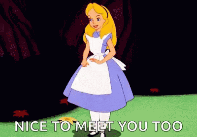 Alice In Wonderland Nice To Meet You Too GIF