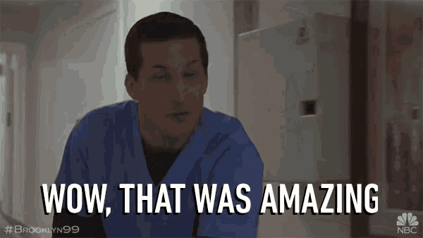a man in scrubs says wow that was amazing in a nbc advertisement