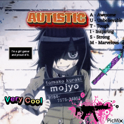 a picture of a girl with a mugshot that says very cool
